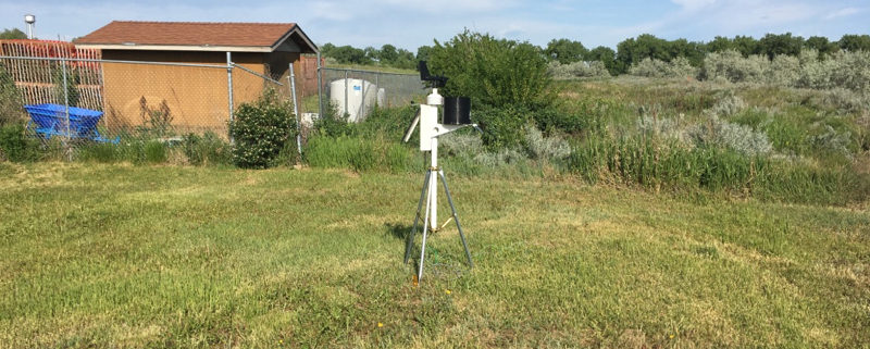 Weather station at Aaniiih Nakoda College.