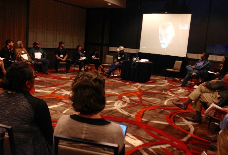 During the traditional knowledge breakout session, panelist Kapuna Kalani Souza joined the conversation via Skype.