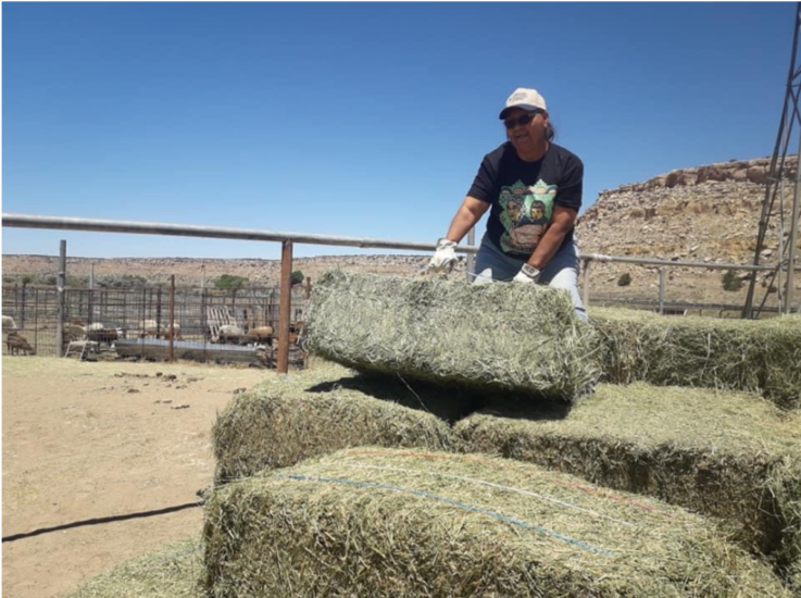 Hay delivery at Hopi Reservation