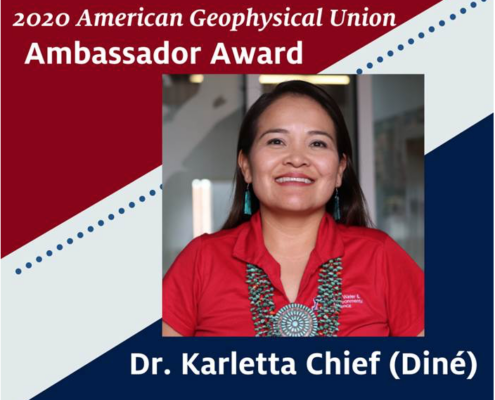 Karletta Chief wins AGU Ambassador Award