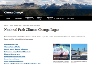 Link to National Parks Climate Change Page
